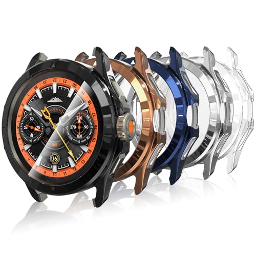 Hianjoo 5 Piezas Funda Compatible con Xiaomi Watch S4 Sports 47mm, Watch S4 Suave Cubierta TPU Silicona Goma con Completo Protector Pantalla Carcasa Marco Resistente Rasguños Protectora