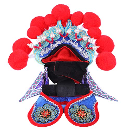 balacoo Dog Costume Clothes Pet Lion Dance Clothing for Pet Cat Dog Festive Chinese New Year Makeover Funny Costume Size S Red