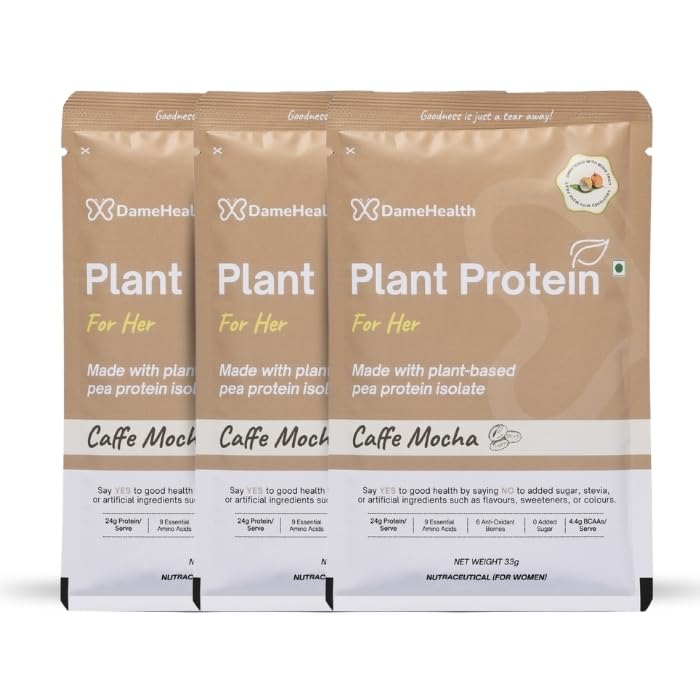 Image of Plant Protein for Women - Coffee Flavour | Pea Protein Powder Trial Pack | Digestive Blend, Antioxidant Berry Mix & Monk Fruit | Clean Plant Protein for Hormonal Health, Digestion & Energy | 30g x 3 Servings