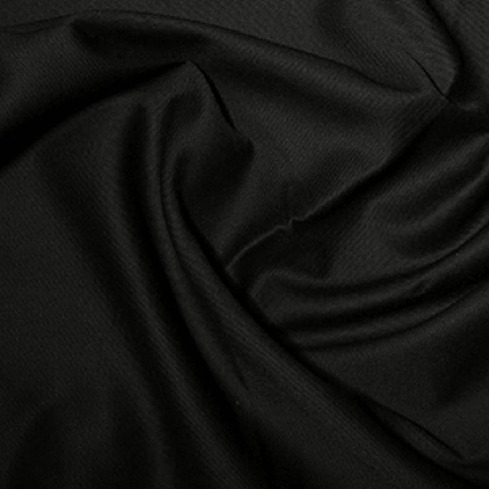 Polycotton Gaberchino Twill Fabric Suiting Skirts Chinos Workwear (Per Metre) (Black)