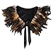 ZUCKER - Fashion Feather Choker - Steampunk Accessories - Feathers for Cosplay, Costumes - Elizabethan Collar - Bolero - Natural, One Size (B704-GO)