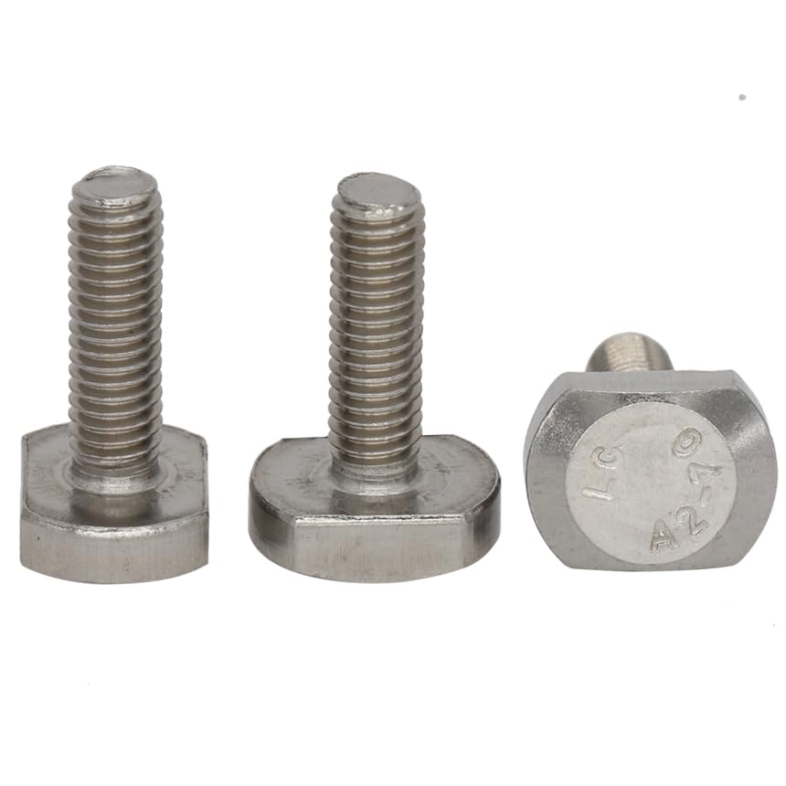 M10*45 M10x45 M10*50 M10x50 M10*55 M10x55 M10*60 M10x60 304 Stainless Steel 304ss T Shape Square Hammer Head Screw T-Head Bolt - (Dimensions: 1Pc 304ss M10x45)