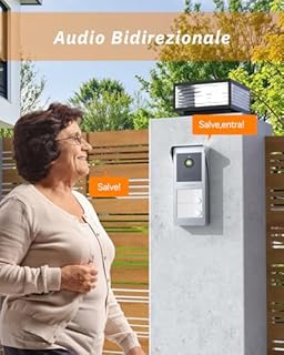 TMEZON Videocitofono 2 Fili Bifamiliare Citofoni con Due Monitor TFT a Colori 7 pollici e Campanello esterno con telecamera Visione Notturna,Audio Bidirezionale,T30 per 2 Famiglia/Appartamenti