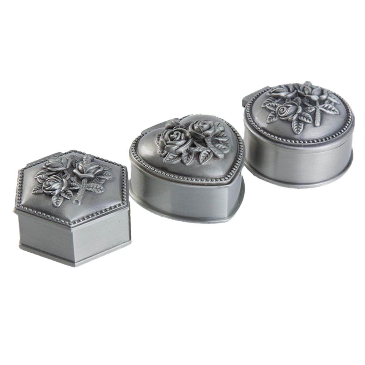 Écrin de Mariage Vintage Ipetboom 3 Pièces - Boîte à Bijoux Compacte pour Bagues