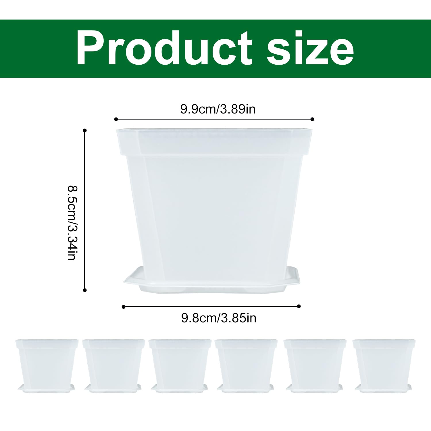 duozoanz Pack of 6 Orchid Pots, Transparent Flowerpot, Plant Pots, 10 cm, Orchid Planter - Image 2