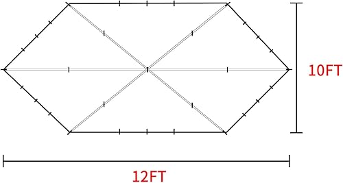 Miniatura 3 de Gold Armour - Toldo para lluvia para hamaca de lona, calidad premium, 14.7 pies, 12 pies, 10 pies, 8 pies, cubierta de toldo para lluvia, toldo de