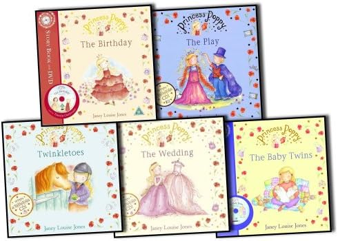 Janey Louise Jones Princess Poppy 5 Books & Dvdcd Collection Pack Set Paperback – January 1, 2012