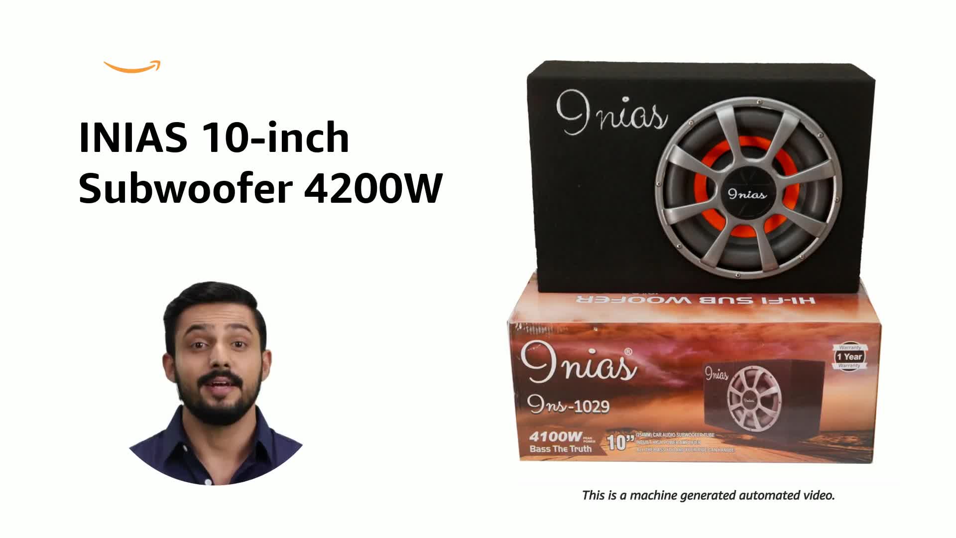 INIAS 1029 US10 Orange 10 Inch Sub woofer 4200 watt, Active Bass