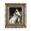SIMONS SHOP Picture Frames 8×10 Picture Frame Rustic Photo Frames 8 x 10 in Distressed Green with Gold Coloring Shabby Chic Decor