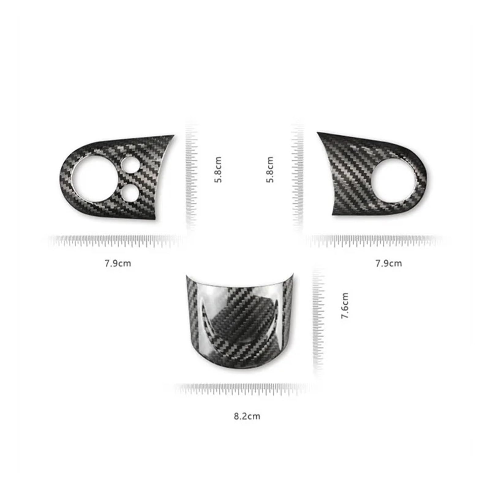 Steering Wheel Cover Stickers,Fit For Clubman, Fit For Countryman, Fit For Mini, Cooper R55 R56 R57 R58 R59 R60 R61 Carbon Fiber Interior Decoration Osłona ramy kierownicy