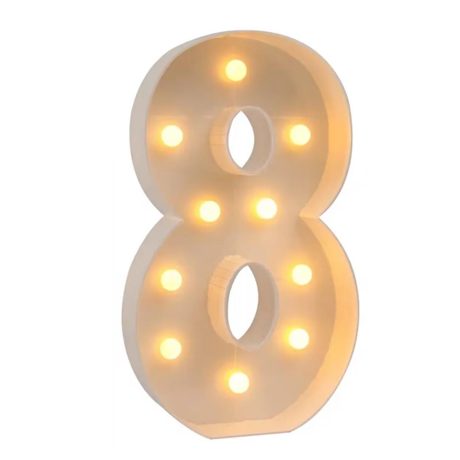 Números iluminados Decorativos LED del 0 al 9, 1 m, para marquesina, decoración de Bodas, cartón precortado, cartón Gigante de Espuma Gruesa, Letrero de Aniversario (Color: número