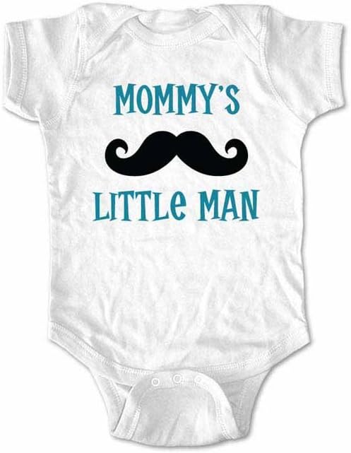 Mommy's Little Man Cute Funny Baby one-Piece Infant Clothing (Newborn One-Piece, White)