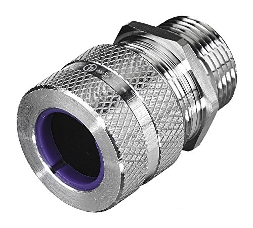 Hubbell SHC1038 Kellems Wire Management Cord Connectors, Straight Male, Aluminum, 3/4