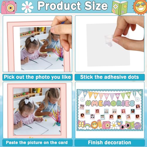 Image of Groovy End of Year Bulletin Board for Classroom Decoration 2026 Graduation Memories Boho Retro Hippie Bulletin Board Set Rainbow Cutouts Daisy Diy Photo Picture Frame for Chalkboard Wall Teacher