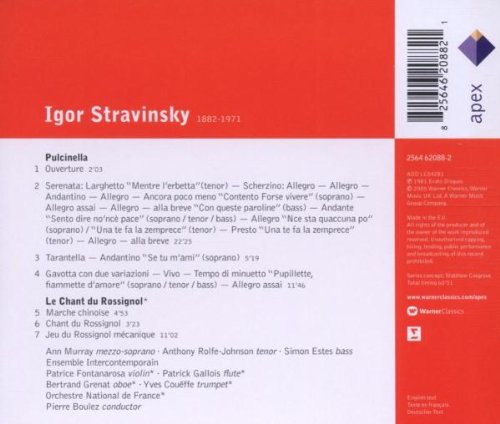 Stravinsky: Pulcinella & le Chant Du Rossignol
