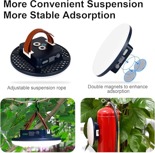 Image of IODOO 16500mAh 3000LM 3000K 6000K Flashlight Portable LED Camping Lantern Rechargeable Light 60W with Magnet IP65 Waterproof Tent Light Power Failure