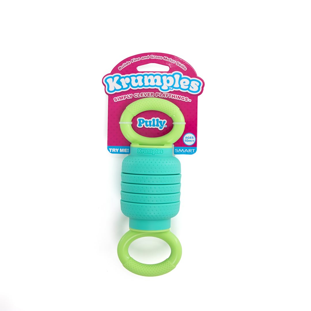 KRUMPLES Pully Teal | Tactile Crunching Toy for All Ages from 10M+ | Sensory Fidget | BPA-Free, Dishwasher Safe | Expandable Fun | Unique Gift