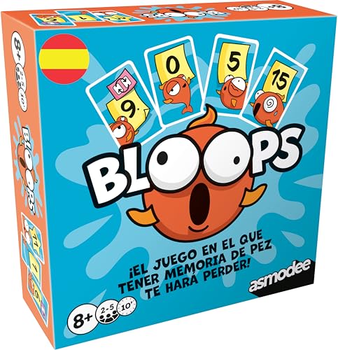 Asmodee Bloops, Juego de Memoria y Estrategia, Party Game para 2 a 5 Jugadores a Partir de 8 años, partidas de 10 Minutos, Español