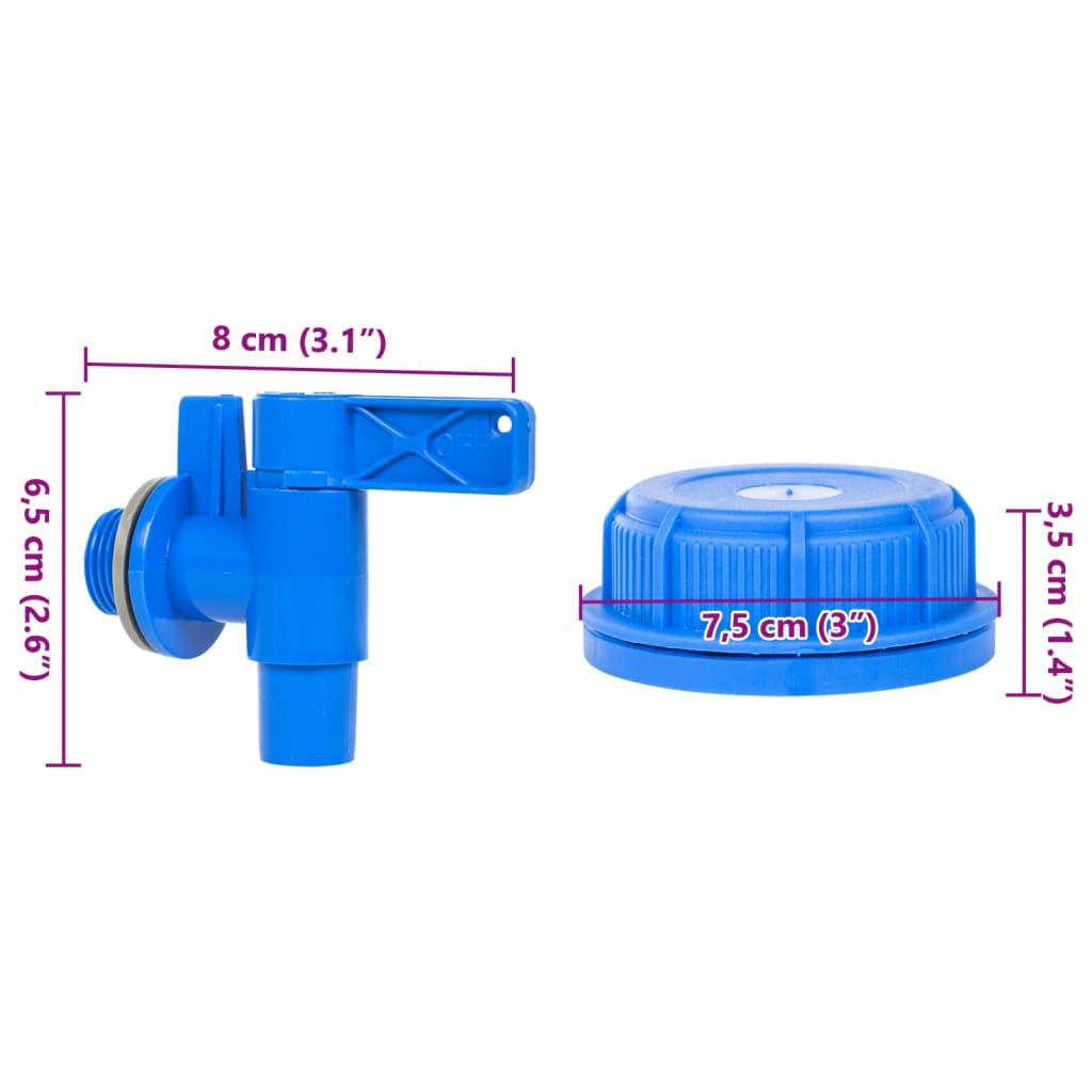 Depósito de agua con grifo, 20 L, transparente, plástico HDPE, apilable, con gran apertura de llenado y asa para camping, exterior, emergencia y almacenamiento
