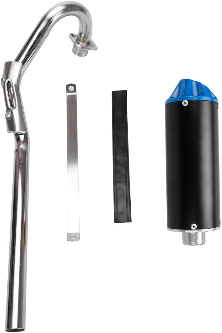 FVRITO High Performance Exhaust Muffler Silencer Pipe Assembly kit for CRF50 XR50 70cc 110cc 125cc Taotao DB14 DB10 SSR SR110 Rocketa xpro db-x20 SDG Coolster Ex16 Chinese Pit Dirt Bike Blue