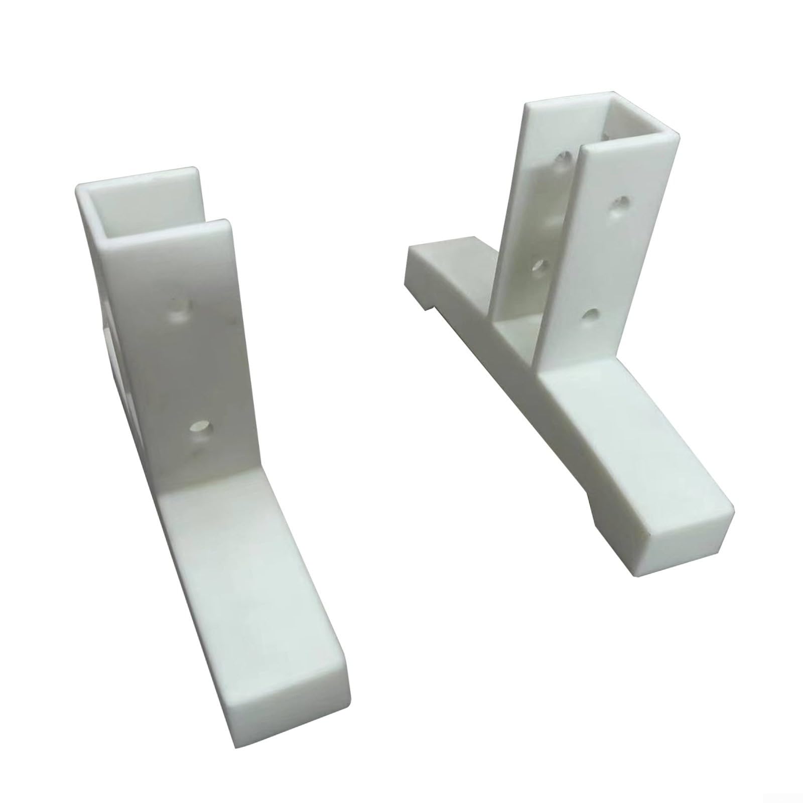 Supporto per riscaldamento a infrarossi con ruote, piedini regolabili per pannelli elettrici fino a 3 cm di spessore, ruote girevoli a 360°, confezione da 2 pezzi, bianco/nero (bianco)