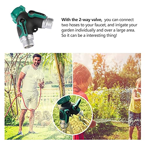 Tuyau de jardin splitter 2 voies et distributeur d'eau à robinet réglable