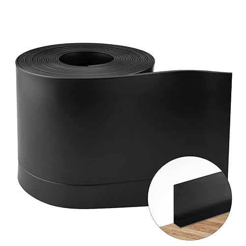 Base de vinilo para pared, base de vinilo flexible de 4 pulgadas, base de piso de vinilo flexible con moldura de goma de 1 pulgada para pared, fácil
