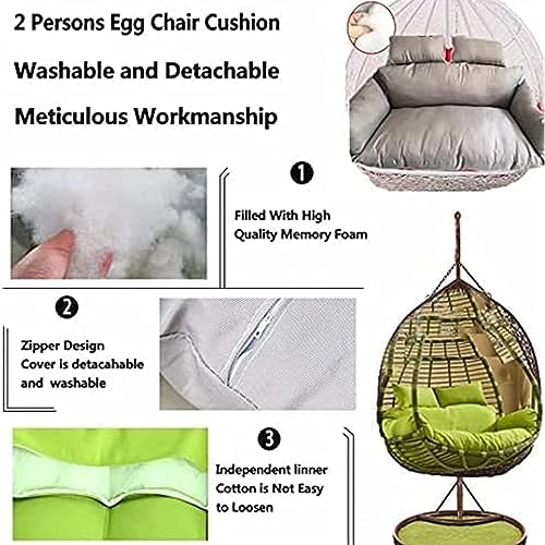Cojín lavable para silla columpio jardín que alivia la rigidez 5