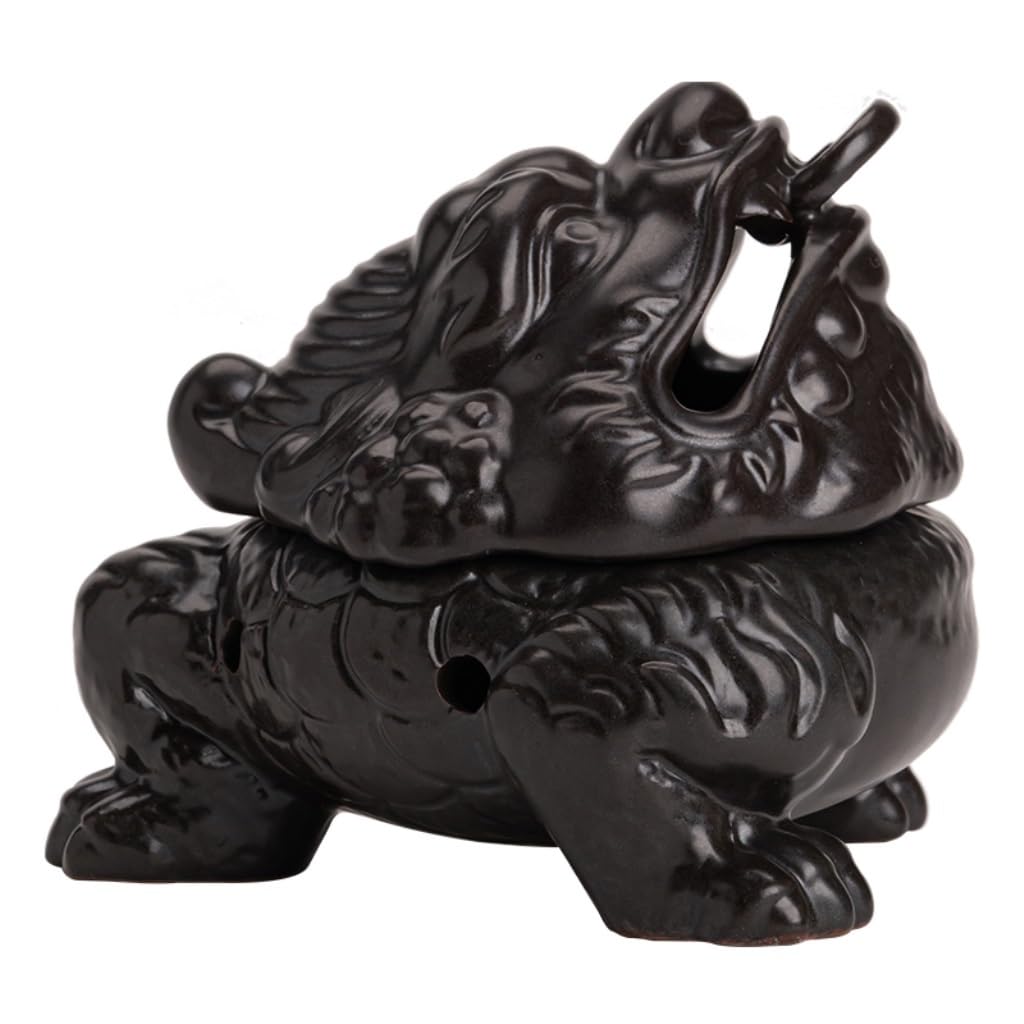 Incense Holder Base Household Disc Incense Burner Ceramic Black Aromatherapy Office Desktop Ornaments