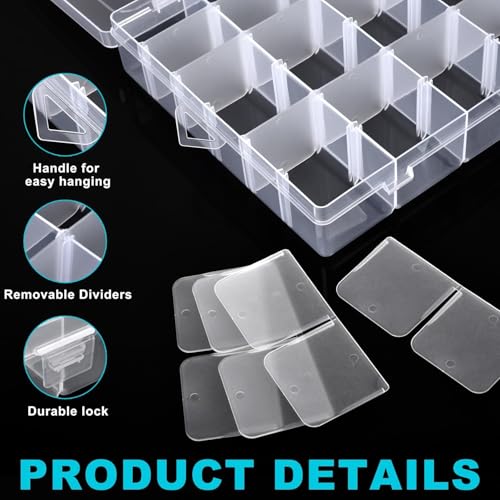 Image of Clear Visible Plastic Storage Box with Removable Dividers, 36 Grids, Suitable for Jewelry, Screws Hardware Accessories Organizer, Crafts, Fishing Tackle