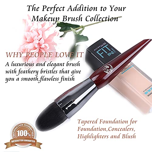 Energy Concealer Makeup Brush Tapered Kabuki Foundation Brush Best Eye Brush For Under Eye Concealing Blending Liquid Cream Powder Make Up For Full Coverage Cosmetic Applicator Soft Dense Synthetic #TOP1