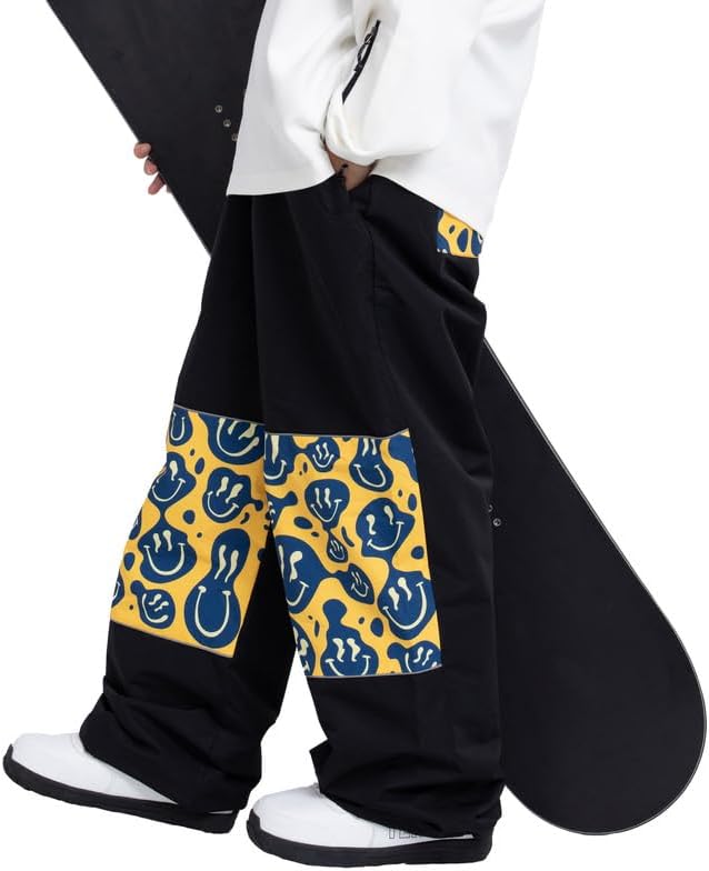 SNOWVERB] メンズ バギー カーゴ スキーパンツ 15K防水 反射