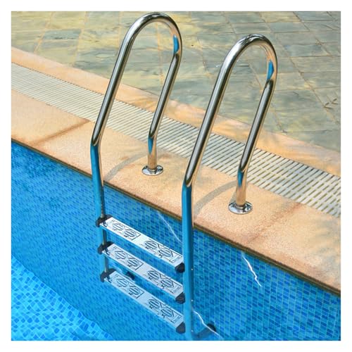 Escalera para piscina, acero inoxidable, 2/3 peldaños miniatura 1