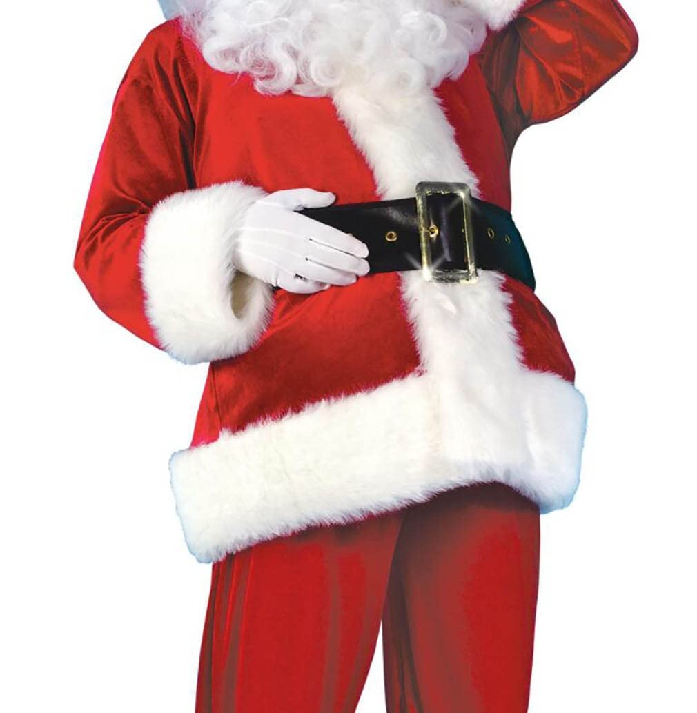 ABICULA Kerstmankostuum compleet Deluxe Sinterklaaskostuum Santa Claus-kostuum voor volwassenen - kostuum voor Sinterklaas heren cosplay (XXL
