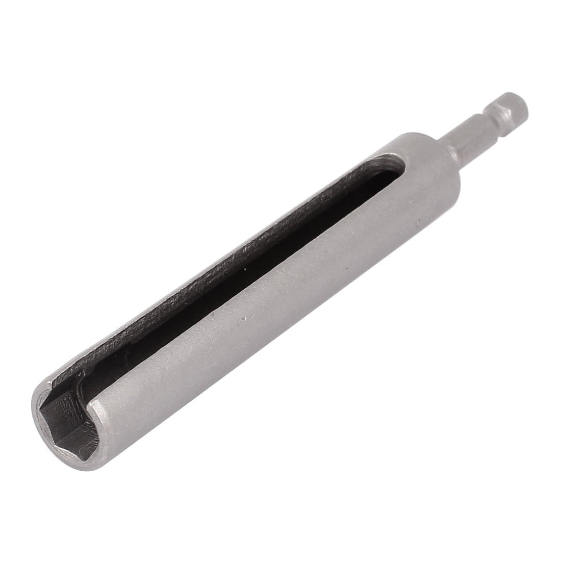 sourcing map 120 mm longitud 10 mm tuercas hexagonales llave de vaso con ranuras Bit controlador de extensión gris