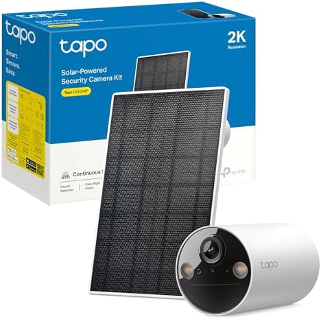 Tapo C410 Kit - Cámara de vigilancia Solar con batería Exterior, ...