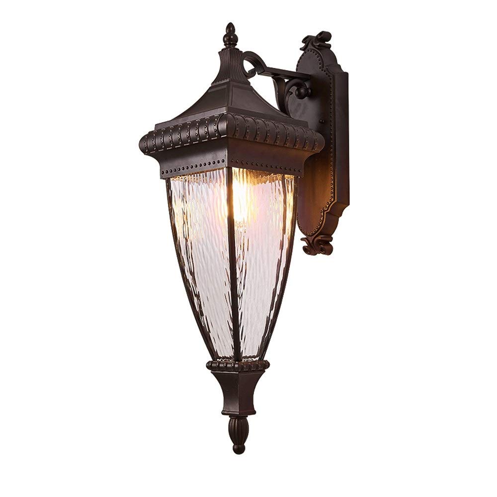 VDOQTLJT Rustic Chandelier Retro Outdoor Wall Lamp Creative Ceuropean Waterproof Light Die-Aluminum Glass E27 Single Head Sconce for Villa Garden Aisle Corridor Doorway Farmhouse/s