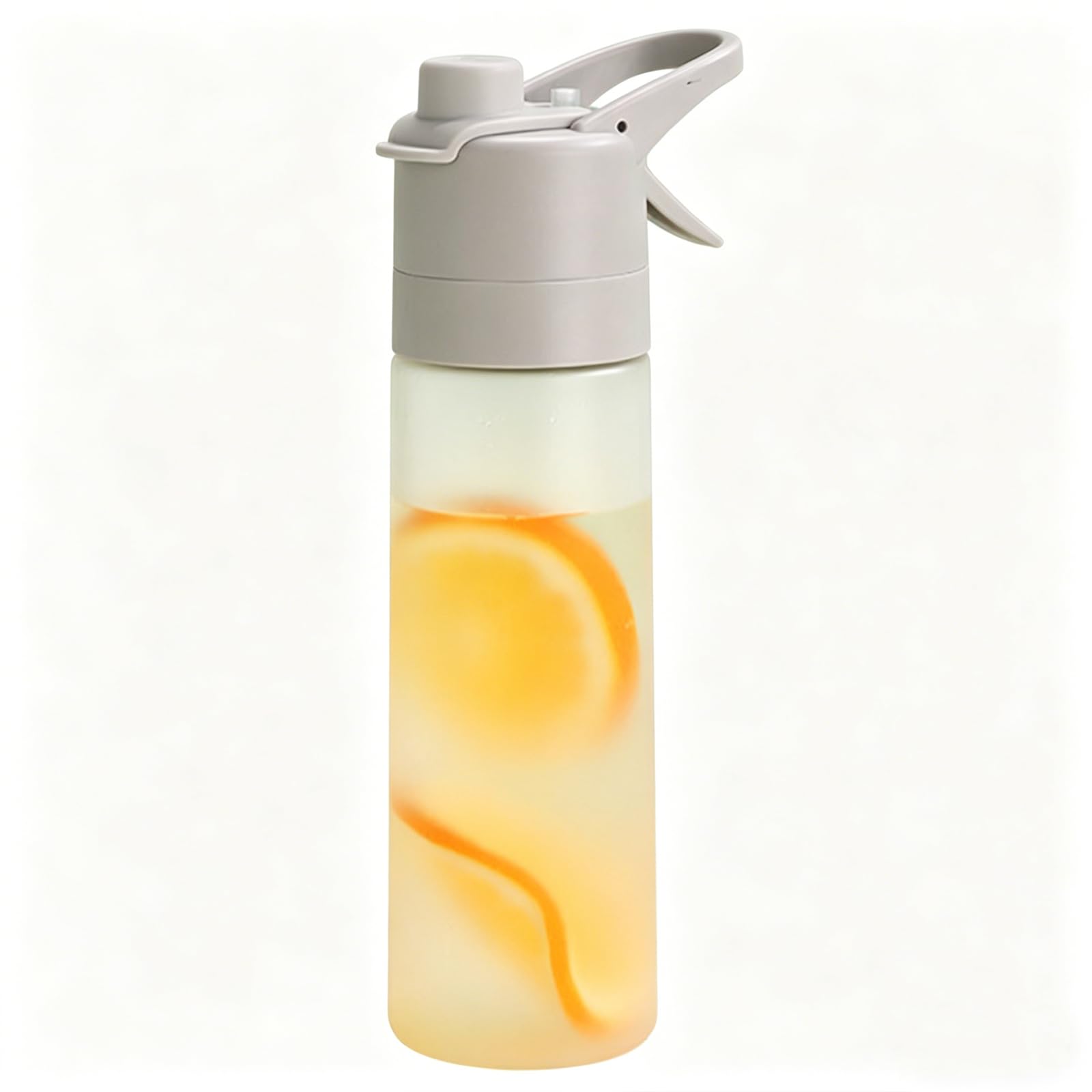 LIMOKE Misting Water Bottle 700ml, Portable Spray Sports Water Bottle for Outdoor & Gym, Leakproof Wide Mouth Mist Sprayer with Handle Strap, Reusable Fitness Bottle for Running Cycling Hiking (grey) — image 1