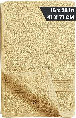Image of Utopia Towels 6 Pack Premium Hand Towels Set, 16 by 28 inches, 100% Ring Spun Cotton, Ultra Soft and Highly Absorbent 600GSM Towels for Bathroom, Gym, Shower, Hotel, and Spa, Beige