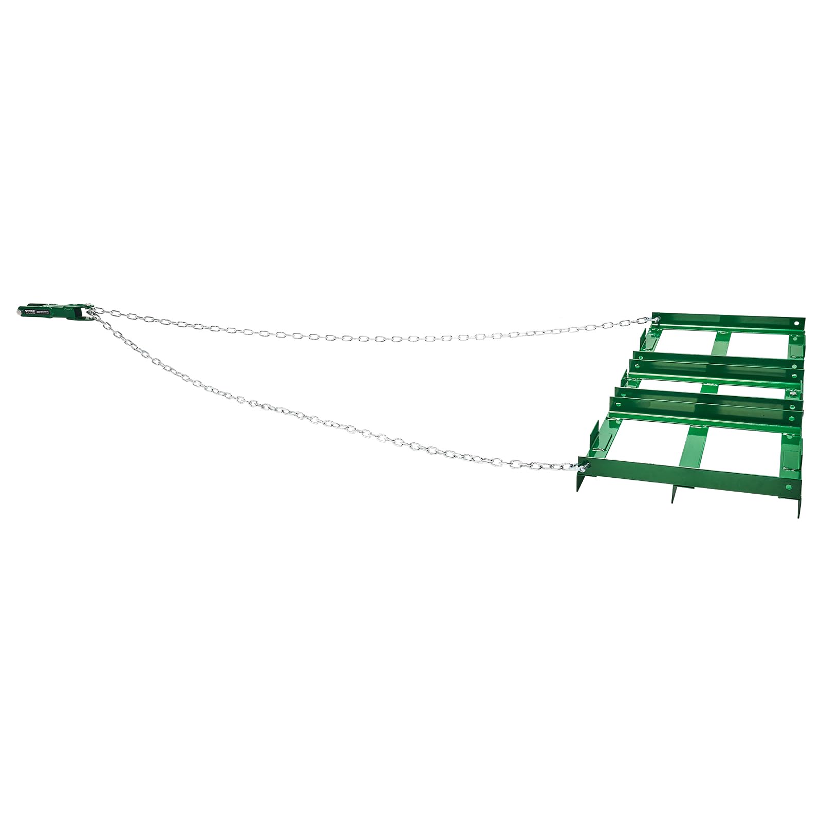 VEVOR Rastrillo de Arrastre 122 cm con Cadena de 183 mm Rastrillo para Nivelación de Caminos de Acceso para Vehículos Todo Terreno, UTV, Tractores, Cortacéspedes, Herramienta de Nivelación de Césped