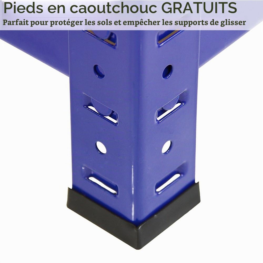 Monster Racking - 3 Rayonnages T-Rax en Acier sans Boulons Bleus 90cm x 45cm x 180cm