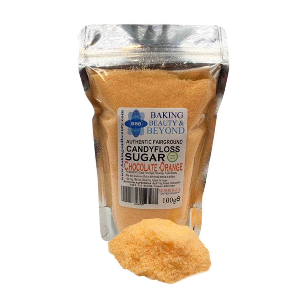 Baking Beauty and Beyond Premium Candy Floss Sugar 100g - Chocolate Orange Flavour