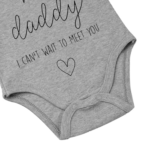 Image of Hi Daddy Bodysuit for Baby Hello Daddy Pregnancy Announcement for Husband I Love Daddys Baby Romper