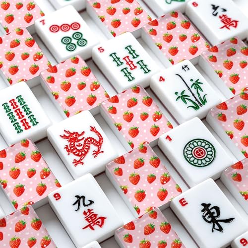 Set de Mahjong Americano con 166 fichas y accesorios miniatura 4