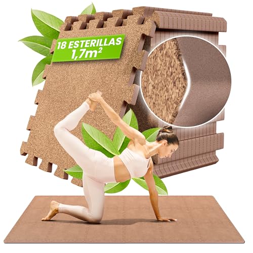 Esterilla Fitness Puzzle para Suelos de Gimnasio | Set de Protección Goma Espuma Losas Caucho para Máquinas de Deporte, Alfombrilla Protector Expandible Tatami Tapiz Alfombra Colchonetas Pesas Gym
