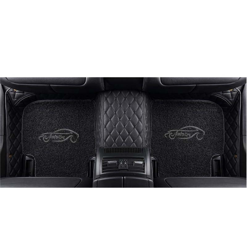 Image of Superior 7D Car Floor Mat Set for Tata Sierra, Luxury Leather + Curly Foot Mats, 7-Layer Protection, Waterproof & Anti-Skid, Full Black