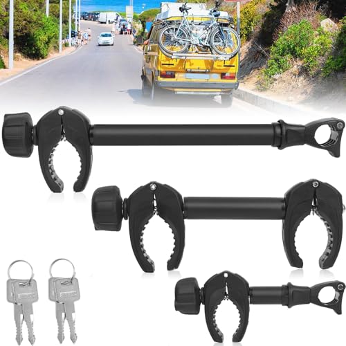 Sorlpv Rahmenhalter für Fahrradträger 3 Stück 25CM + 32CM + 45CM Länge Universal Fahrradrahmenhalter Abschließbare Rahmenhalter für U-Bügelrohr: Ø 2 5-3cm Rahmendurchmesser des Fahrrads: Ø 3-6cm
