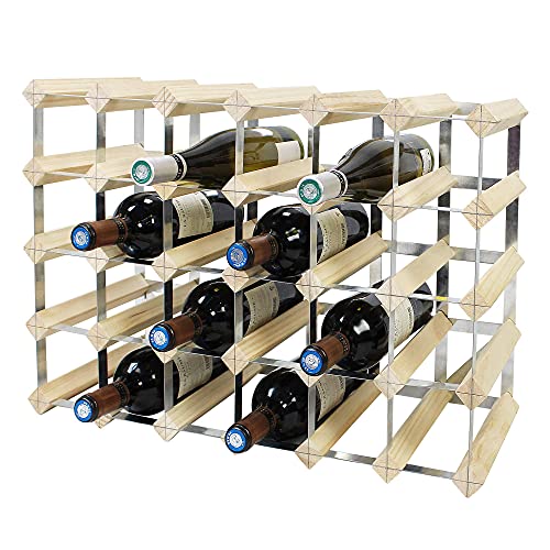 Todeco - Etagère à Vin, Range-Bouteilles, Cave à vin modulable, Casier à Bouteille, 30 Bottles,...