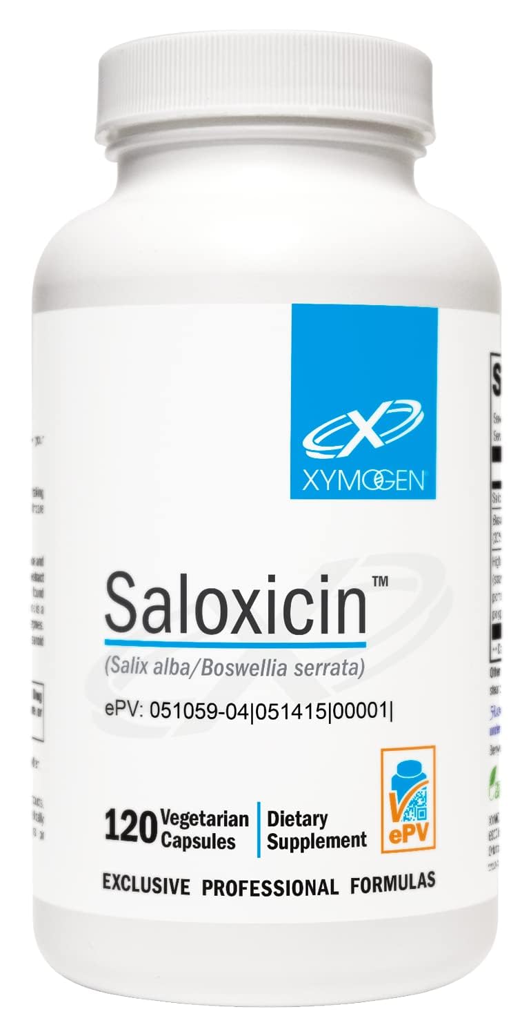 - XYMOGEN Saloxicin - Antioxidant Support Supplement - Grape Seed Extract, Pomegranate Fruit & Cranberry Supplement - White Willow Bark & Boswellia Extract Capsules (120 Capsules)