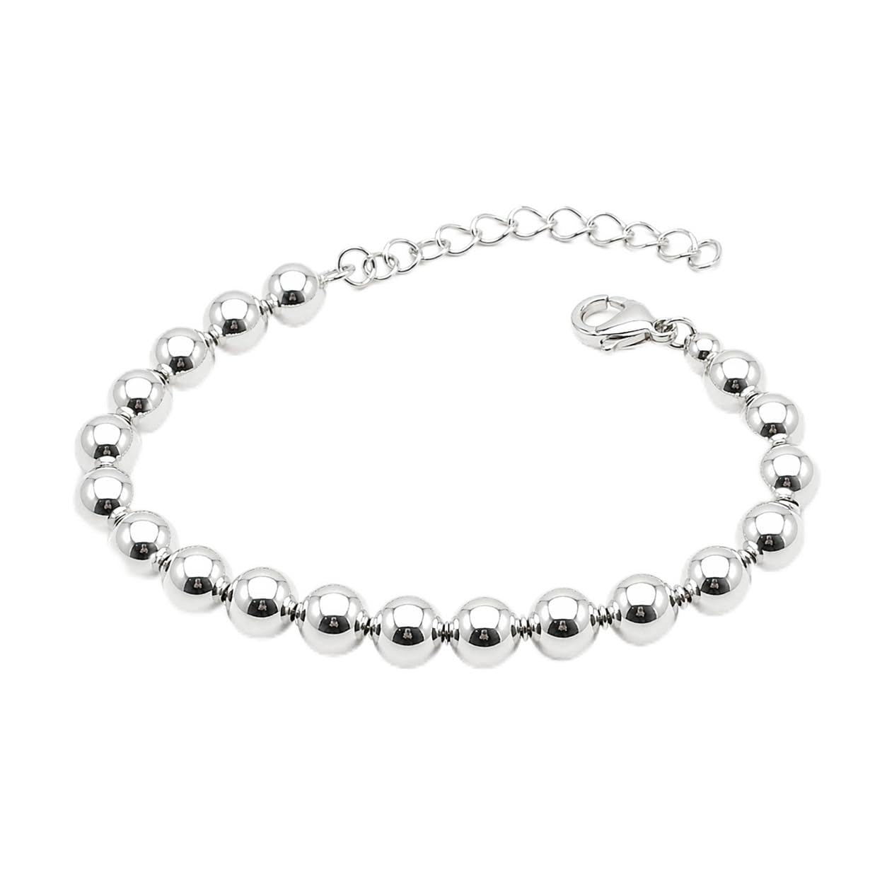 Desconocido Pulsera Plata Mujer de Bolas 8mm
